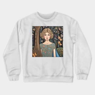 Rosamund Pike as a fairy in the woods Crewneck Sweatshirt